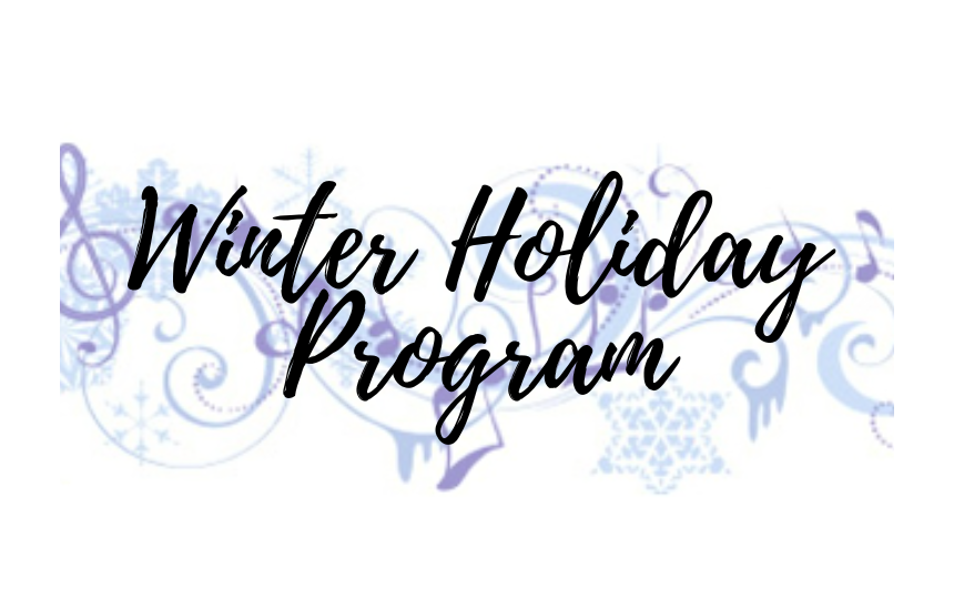 Music Notes and Snowflakes with Winter Holiday Program