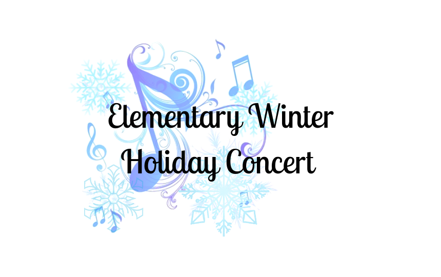 Music Notes and Snowflakes with Elementary Winter Holiday Concert