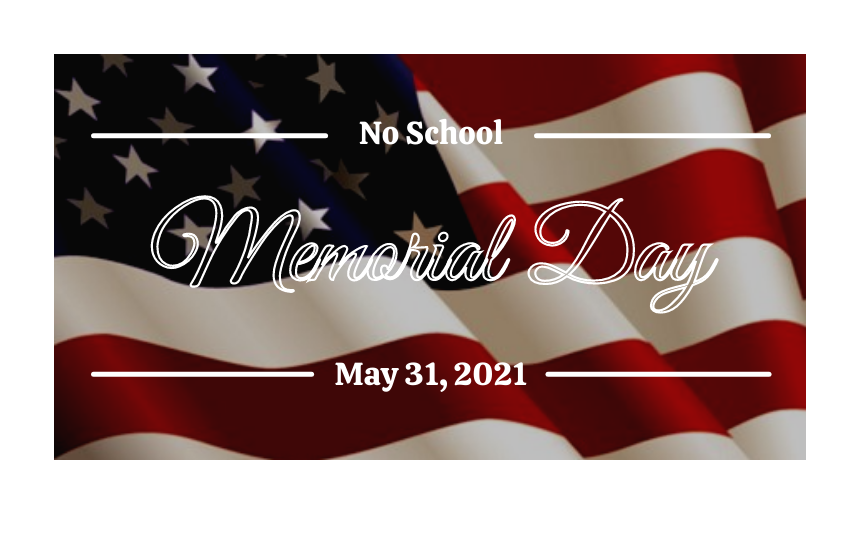 American Flag with Memorial Day Written