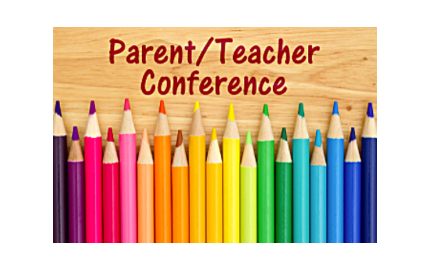 Parent Teacher Conference with Colored Pencils  at the bottom