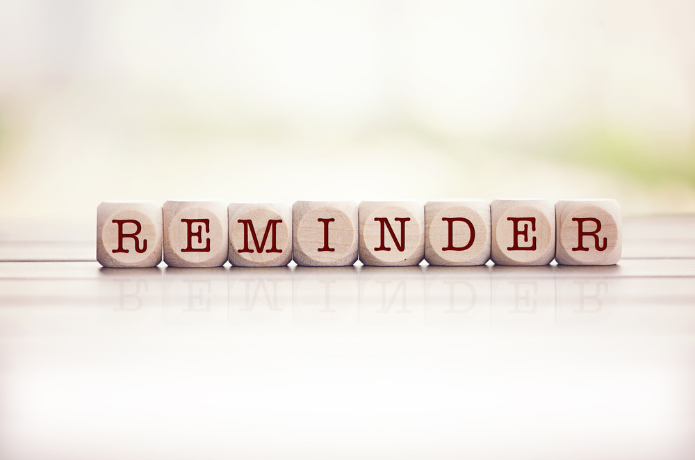 Next Week Reminder