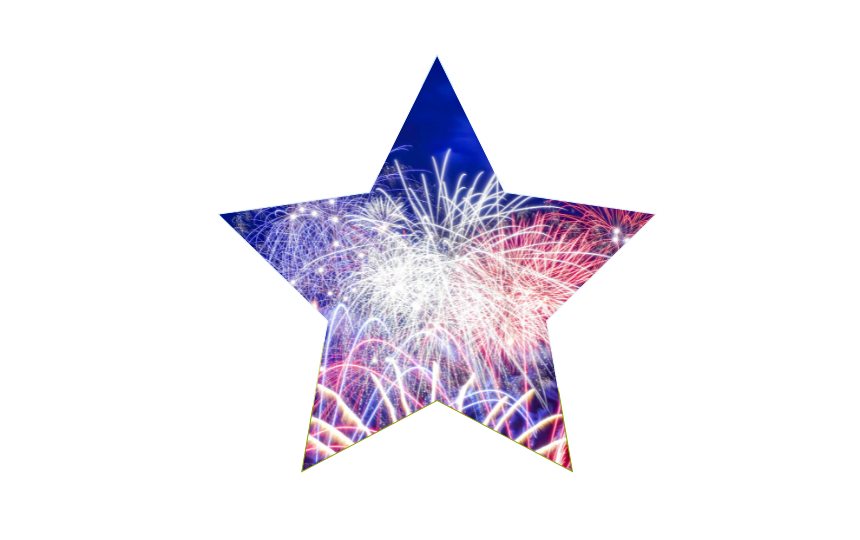 Fireworks In Star Shape 